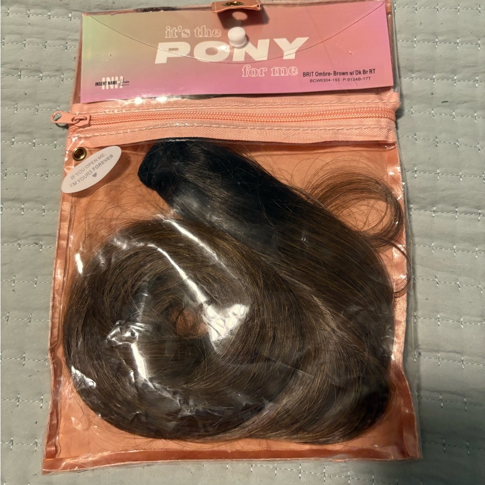 Insert name here BRIT pony in black brown root brown ombré